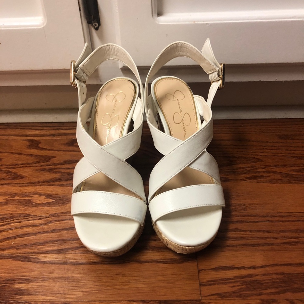 Jessica Simpson White Wedge
